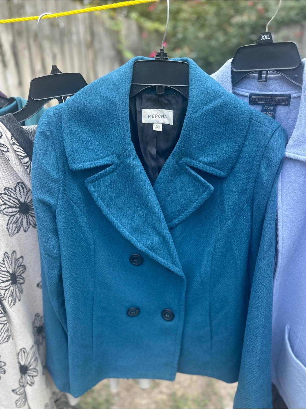 Merona Women's Teal Double-Breasted Peacoat